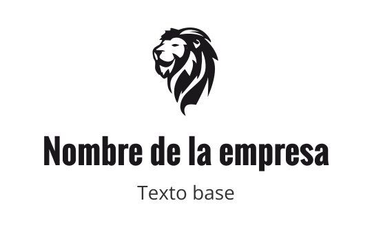 Diseño de logo de cabeza de león en tonos negro y gris