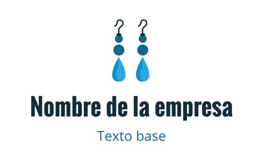Diseño de logo elegante de aretes con cuentas azules y formas de lágrima