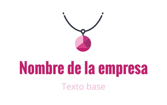 Diseño de logo elegante con un colgante geométrico rosa en un collar