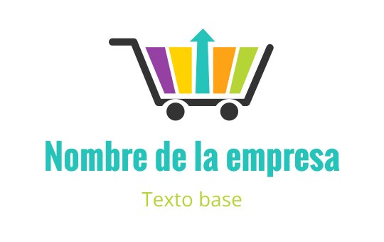 Diseño de logo de carrito de compras colorido con flecha hacia arriba y barras vibrantes