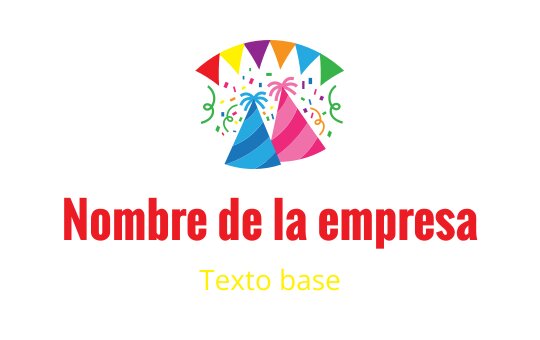 Diseño de logo de sombrero de fiesta colorido con decoraciones festivas y confeti