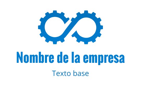 Diseño de logo infinito azul moderno con engranajes entrelazados
