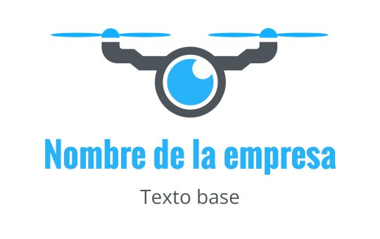Diseño de logo moderno de dron con un ojo azul y líneas elegantes