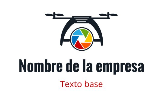 Diseño de logo de dron con una lente de cámara colorida y silueta elegante