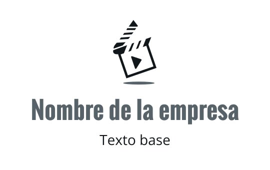 Diseño de logo de claqueta creativa con un elemento de botón de reproducción