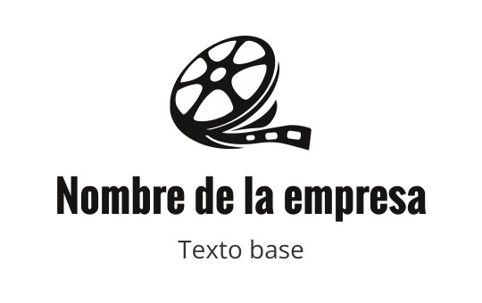 Diseño de logo de carrete de película con una tira de film fluida