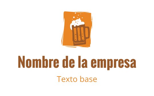 Diseño de logo de jarra de cerveza audaz con fondo de salpicadura naranja