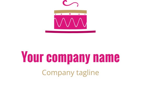 Diseño de logo en rojo y dorado con tipografía estilizada