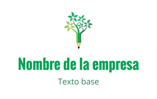 Diseño de logo moderno con un árbol de hojas verdes y tronco de lápiz