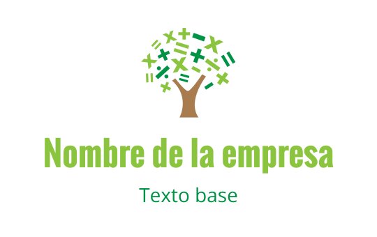 Diseño de logo moderno de árbol con hojas verdes y tronco marrón