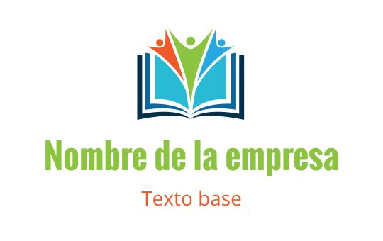 Diseño de logo colorido con un libro abierto y figuras abstractas