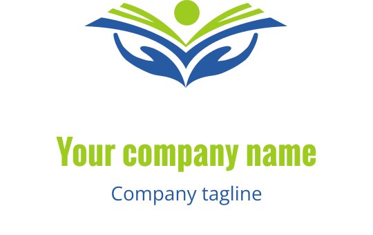 Diseño de logo elegante con un libro dorado y acentos en verde azulado
