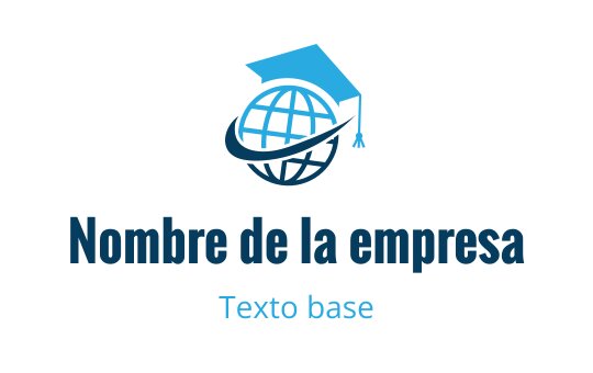 Diseño de logo moderno de un globo azul con birrete y cinta