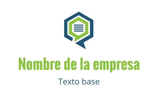 Diseño de logo hexagonal moderno con burbuja de diálogo y texto en capas