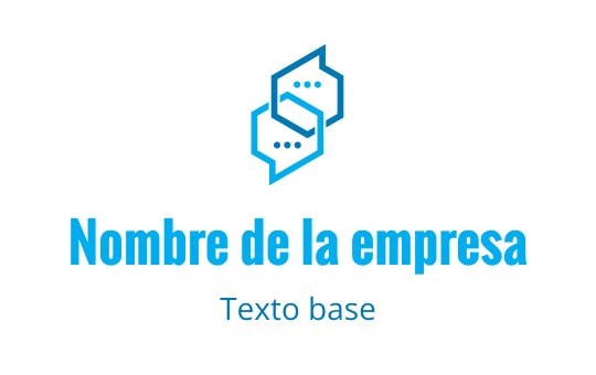 Diseño de logo moderno en azul con formas entrelazadas y burbujas de diálogo