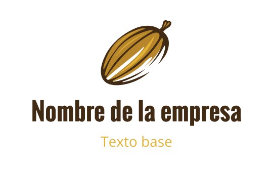 Diseño de logo elegante de vaina de cacao en tonos dorados y marrones