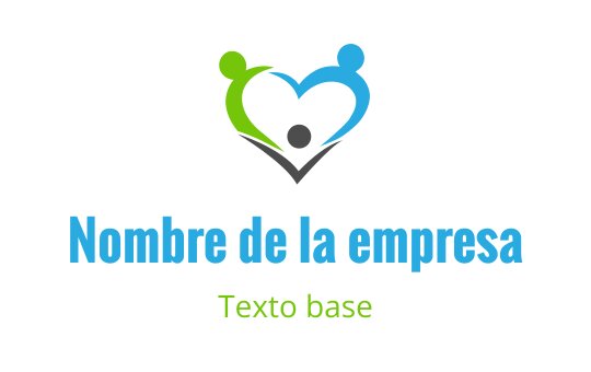 Diseño de logo de corazón colorido con figuras abstractas en verde y azul