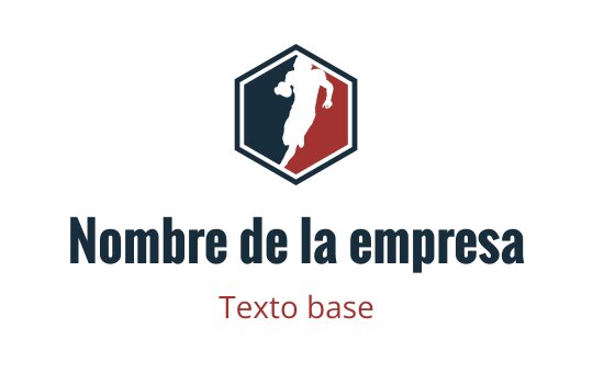 Diseño de logo hexagonal dinámico con un corredor en azul y rojo