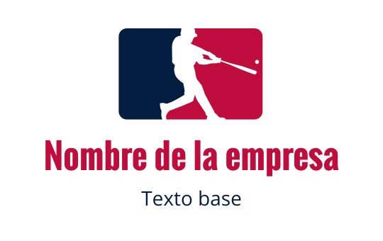 Diseño de logo dinámico con un bateador en acción y elementos rojos y azules