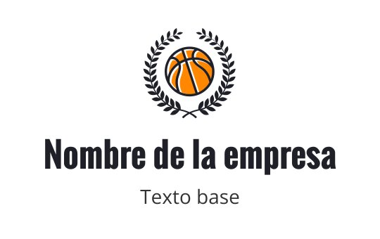 Diseño de logo de baloncesto audaz con hojas de laurel y acentos naranjas