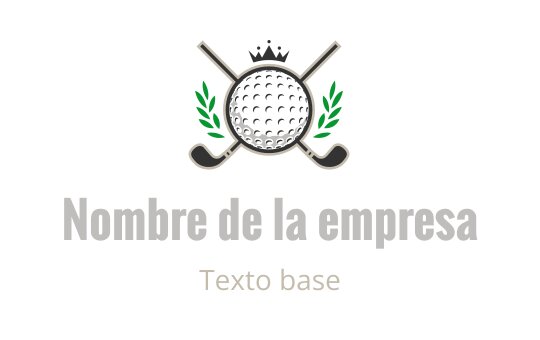Diseño de logo elegante de golf con una pelota y palos cruzados