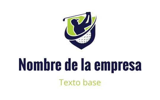 Diseño de logo dinámico de golf con un golfista en acción dentro de un escudo