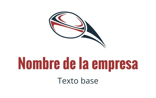 Diseño de logo dinámico con una forma ovalada estilizada en rojo y negro