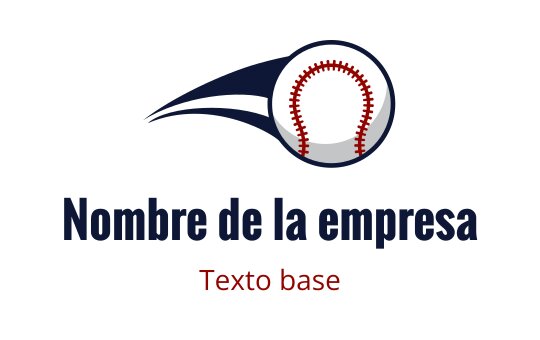 Diseño de logo dinámico con una pelota de béisbol y detalles de costura