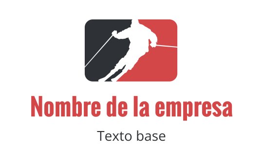 Diseño de logo dinámico con la silueta de un esquiador en acción