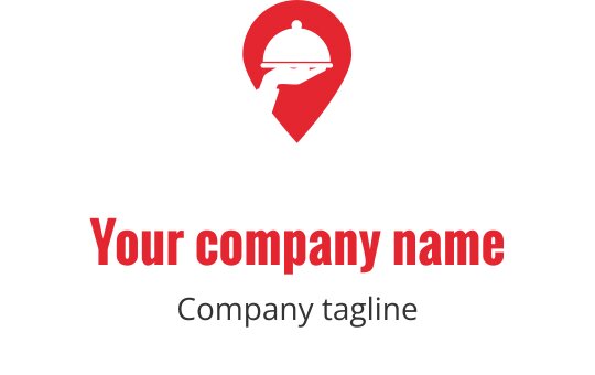 Diseño de logo rojo audaz con un camión de entrega estilizado