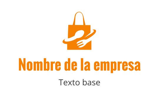 Diseño de logo de bolsa de compras moderna con mano y movimiento circular