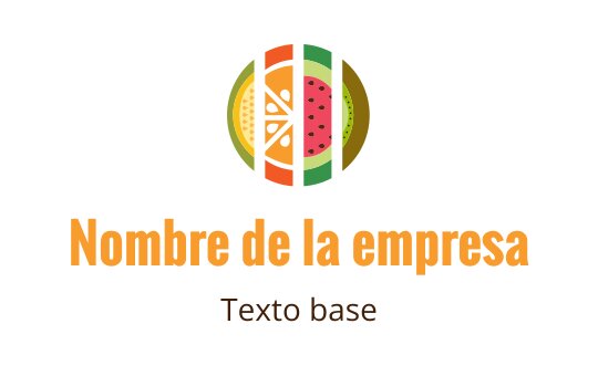 Diseño de logo colorido con frutas en rodajas en un arreglo circular