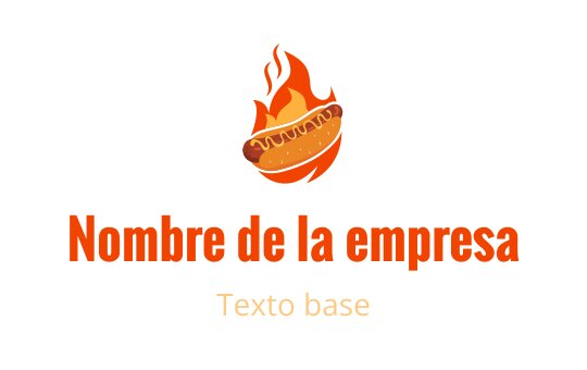 Diseño de logo de perrito caliente audaz con llamas y colores vibrantes