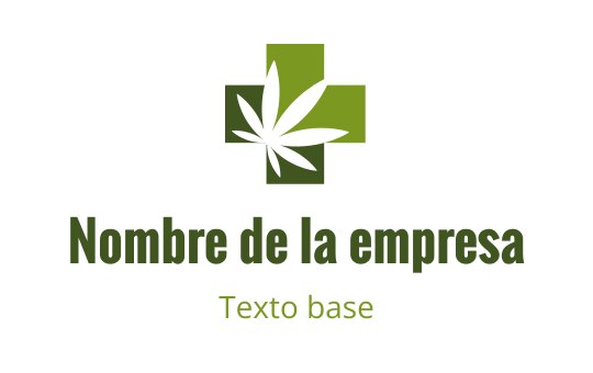 Diseño de logo moderno en verde con un símbolo de hoja y cruz