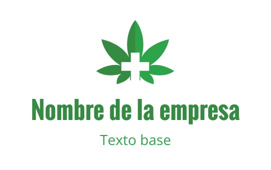 Diseño de logo con una hoja verde y un símbolo de cruz en el centro