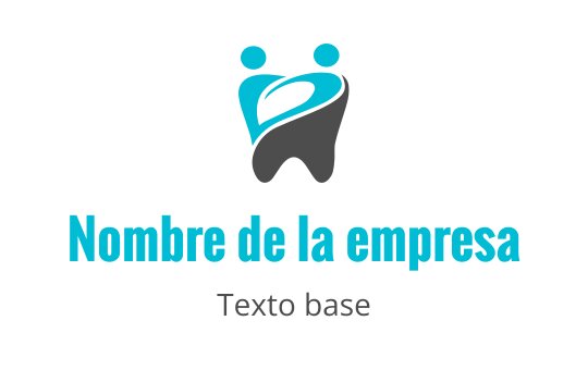 Diseño de logo moderno con dos figuras abstractas en verde azulado y gris