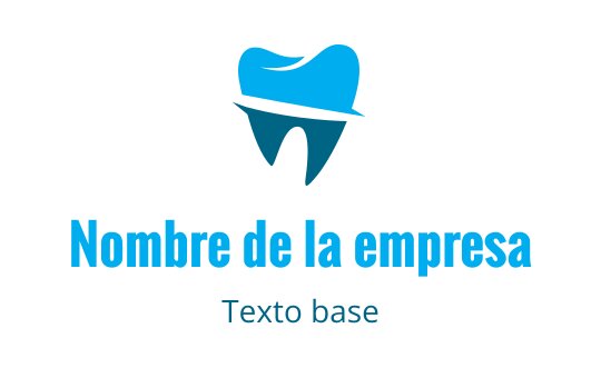 Diseño de logo creativo de diente con un sombrero azul y expresión sonriente