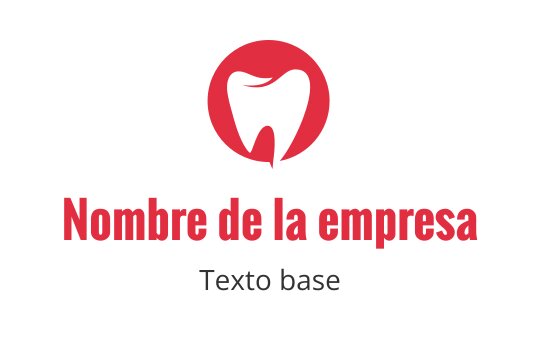 Diseño de logo de diente rojo audaz con forma circular moderna