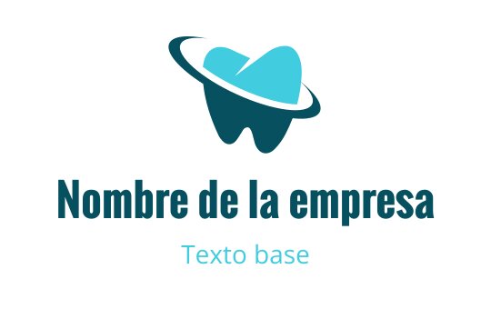 Diseño de logo de diente en color teal moderno con elemento orbital circular