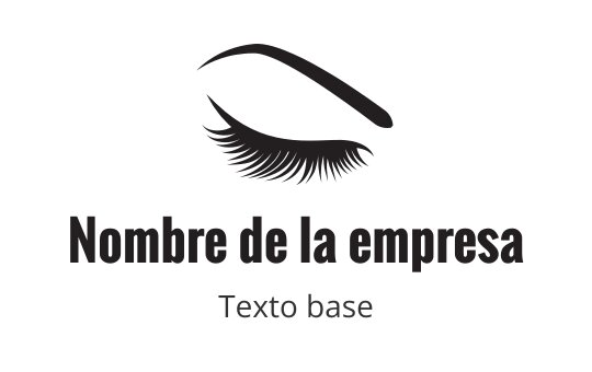 Diseño de logo elegante con un contorno estilizado de pestaña y ceja