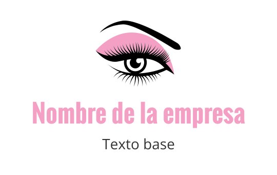 Diseño de logo elegante con una pestaña rosa sobre texto en negrita