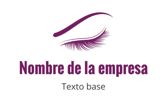 Diseño de logo elegante con una pestaña estilizada en tonos morados