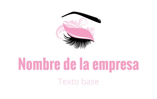 Diseño de logo elegante con una hoja rosa y espirales decorativas