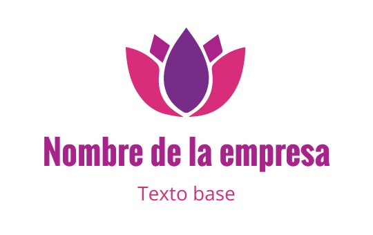 Diseño de logo de flor de loto elegante en tonos rosa y púrpura