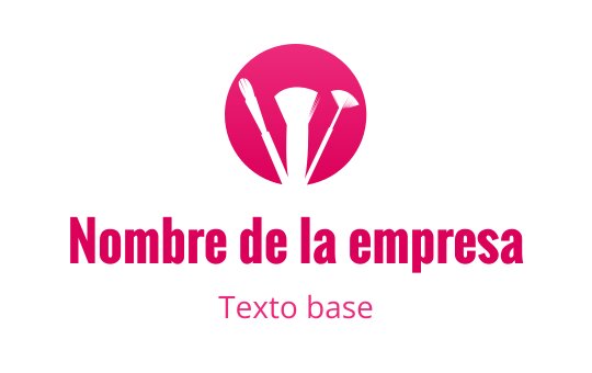 Diseño de logo en rosa fuerte con utensilios en forma circular