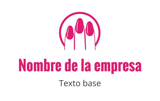 Diseño de logo elegante con tres uñas rosas bajo un contorno circular