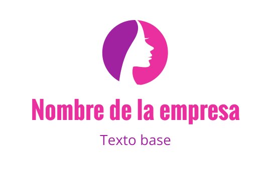 Diseño de logo elegante en tonos rosa y púrpura