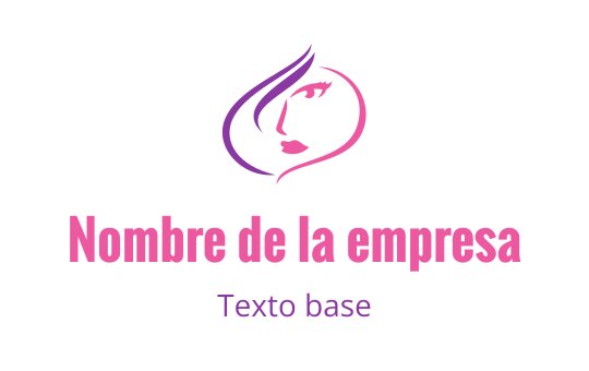 Diseño de logo elegante con un rostro de mujer estilizado en rosa y púrpura