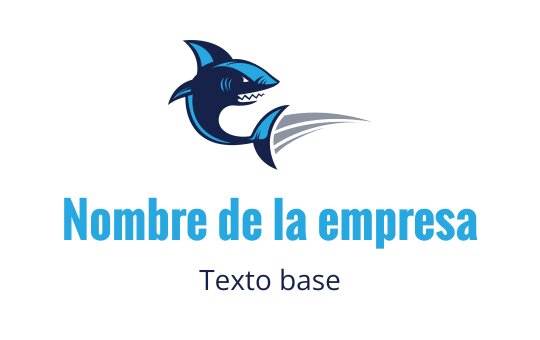 Diseño de logo de tiburón dinámico con líneas elegantes y tonos azules