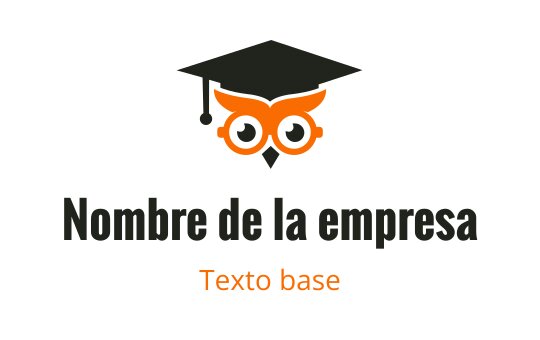 Diseño de logo de búho juguetón con birrete y acentos naranjas